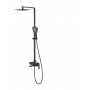 K19127B Душевая система GERHANS со смесителем и тропическим душем, черная K19127B Душевая система GERHANS со смесителем и тропическим душем, черная