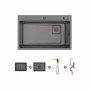 Мойка кухонная из нержавеющей стали Gerhans K37246B (графит PVD, 5 в 1)