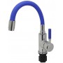 L1399-6 Смеситель для умывальника с гибким изливом (синий)