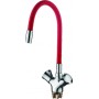 L4022-1 Кухонный барашки с гибким изливом (красный)
