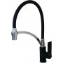 L4075B-2 черный смеситель для кухни с силиконовым изливом (черный)