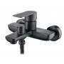 L73218B Чёрный, Смеситель для ванной однорычажный с коротким изливом
