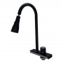 L74198B Смеситель на мойку LEDEME "водопад" черный НЕРЖАВЕЙКА
