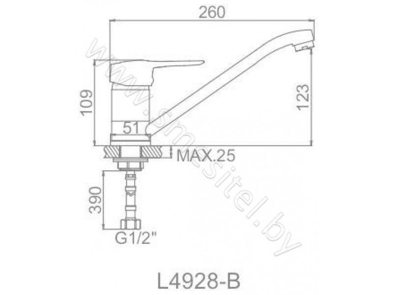 Смеситель ledeme l74998a 4 для кухни