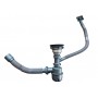 Сифон для кухонной мойки WISENT W02-114TT (корзинка, серый матт)