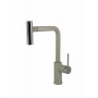 W6055-19 Смеситель для кухни с выдв. лейкой,серый