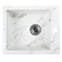 Мойка для кухни из искусственного камня WISENT WA10-13 (мрамор бело-золотой) (сифон в комплекте)