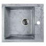 Мойка для кухни из искусственного камня WISENT WA45-16 (мрамор серо-чёрный) (сифон в комплекте)