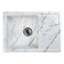 Мойка для кухни из искусственного камня WISENT WB15-13 (мрамор бело-золотой) (сифон в комплекте)