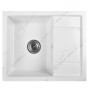 Мойка для кухни из искусственного камня WISENT WB19-10 (мрамор бело-серый) (сифон в комплекте)