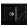 Мойка для кухни из искусственного камня WISENT WB19-11 (мрамор чёрно-белый) (сифон в комплекте)