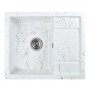 Мойка для кухни из искусственного камня WISENT WB19-13 (мрамор бело-золотой) (сифон в комплекте)