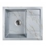 Мойка для кухни из искусственного камня WISENT WB19-15 (мрамор серо-золотой) (сифон в комплекте)