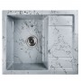 Мойка для кухни из искусственного камня WISENT WB19-16 (мрамор серо-чёрный) (сифон в комплекте)