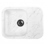 Мойка для кухни из искусственного камня WISENT WB20-10 (мрамор бело-серый) (сифон в комплекте)