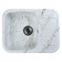 Мойка для кухни из искусственного камня WISENT WB20-13 (мрамор бело-золотой) (сифон в комплекте)