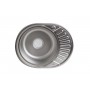 Кухонная мойка из нержавейки Wisent WD-5745-L ( врезная, 0.6 мм, поверхность: декор millet grains (просо), цвет: матовая, без сифона)