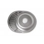 Кухонная мойка из нержавейки Wisent WD-5745-R ( врезная, 0.6 мм, поверхность: декор millet grains (просо), цвет: матовая, без сифона)