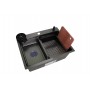 WM-36045B Мойка кухонная(6+1) ГРАФИТ ,кор.+ кол.+доска+ринзер+дозатор+сиф. WM-36045B Мойка кухонная(6+1) ГРАФИТ ,кор.+ кол.+доска+ринзер+дозатор+сиф.
