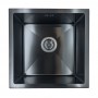 WS34444B PVD Графит, кухонная мойка WISENT нержавейка, 440*440