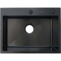WS36045B PVD Графит кухонная мойка WISENT 600*450 без сифона из нерж